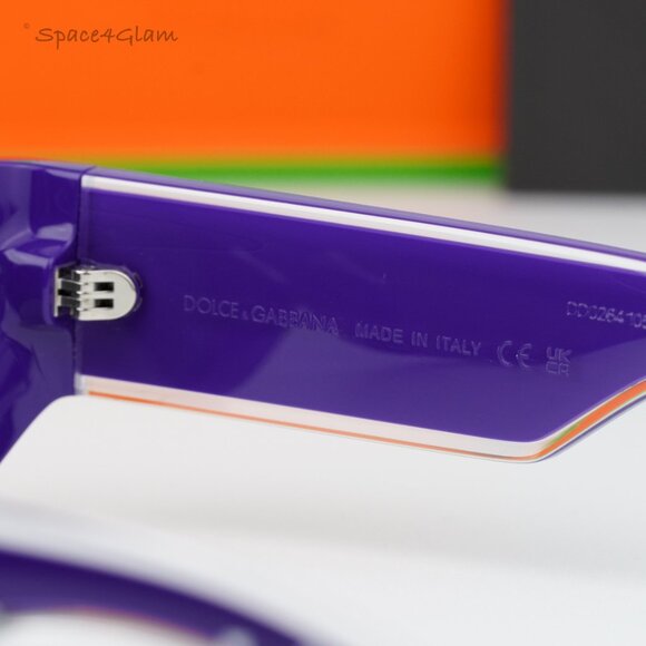 BRAND NEW D&G DX6003 KIDS 333587 Crystal Purple Dark Grey Cat Eye Sunglasses - Picture 5 of 7